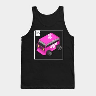 06 - Pixel Cars - Little Fuchsia Tank Top